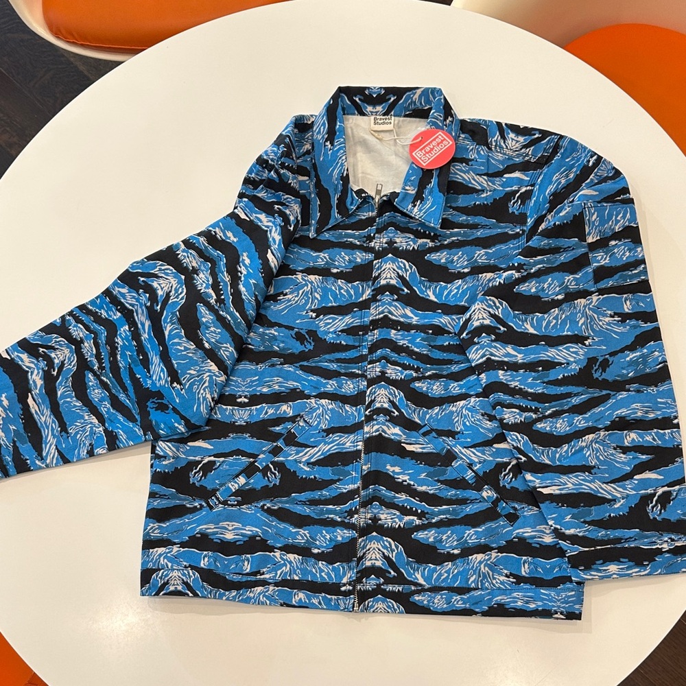 Bravest Studios Blue and Black Abstract Jacket